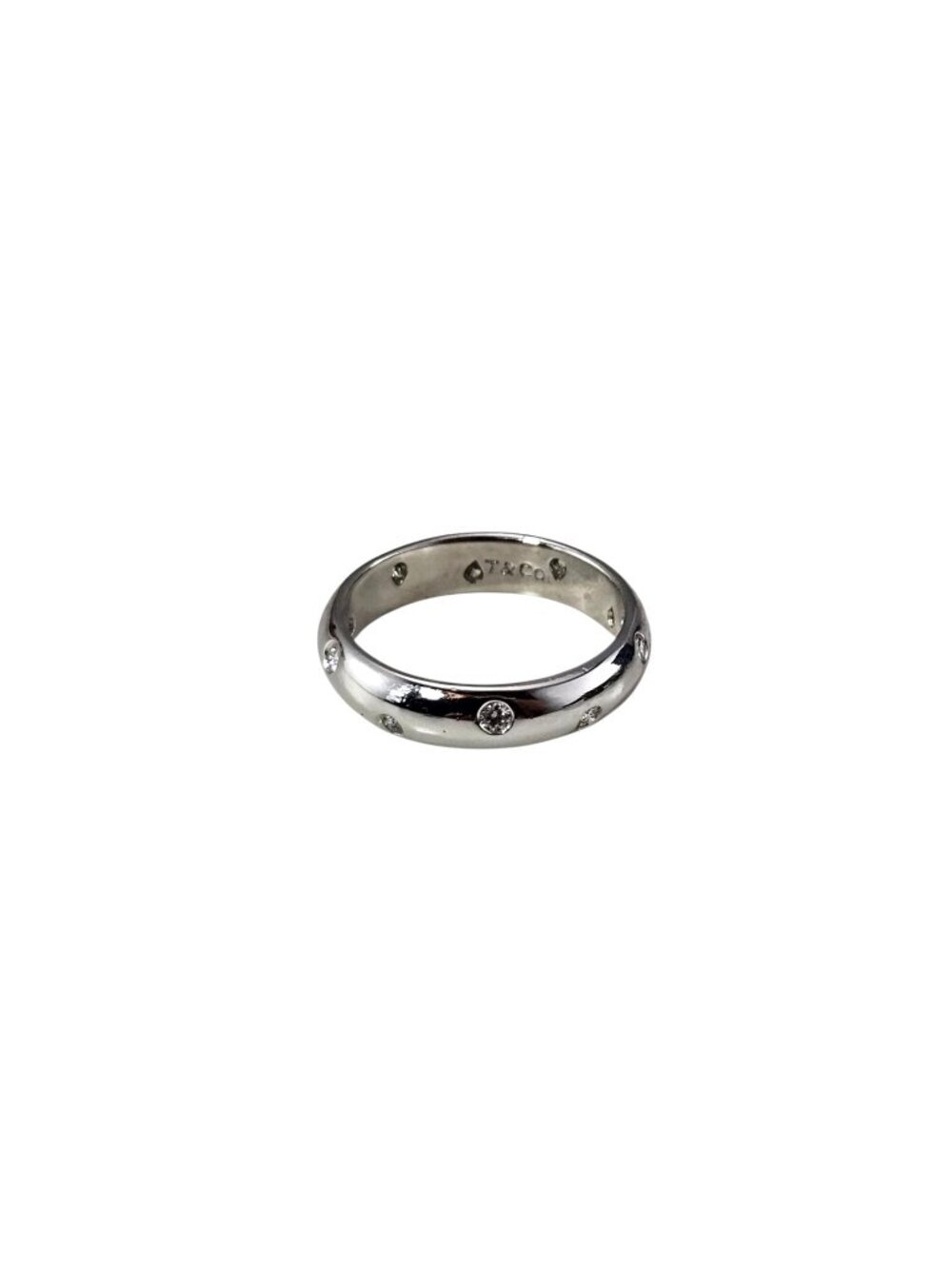 Tiffany & Co. Etoile Platinum and Diamond Band Ring Size 6.25 #25403 - Picture 3 of 9